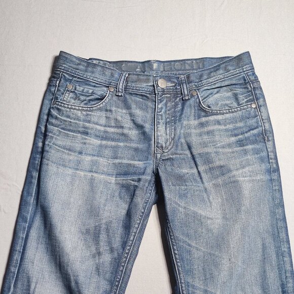 Mark Anthony jeans slim fit men's size 30X32 hard washed denim blue - Picture 2 of 13